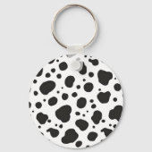 Porte-clés Motif Vache Noir Blanc (Verso)