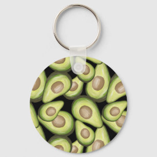 Porte-clés Motif Vegan Avocado frais et gourmand