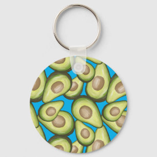Porte-clés Motif Vegan Avocado frais et gourmand