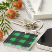 Porte-clés Motif vert (Devant Droit)