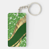 Porte-clés Motif vert de shamrock (Dos)