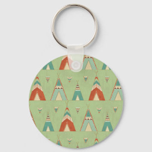 Porte-clés Motif vert de Teepee d'étape   de Geo de sud-oues