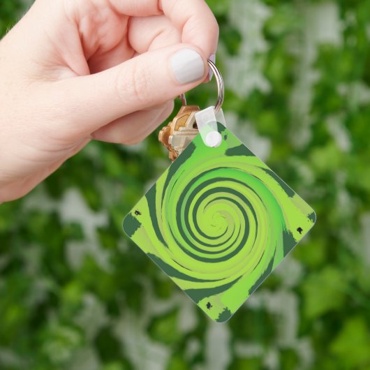 Porte-clés Motif vert Twirl Me (main)