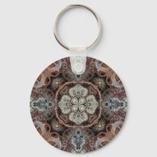 Porte-clés Motif vintage géométrique Art nouveau