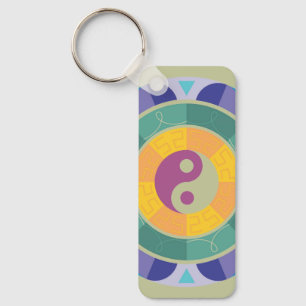 Porte-clés Motif Yin Yang Coloré