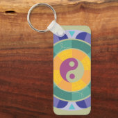 Porte-clés Motif Yin Yang Coloré (Recto)