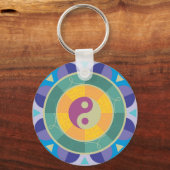 Porte-clés Motif Yin Yang Coloré (Recto)