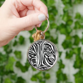 Porte-clés Motif zèbre (Main)
