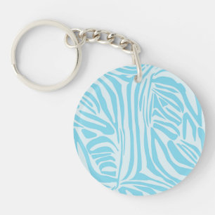 Porte-clés Motif Zèbre Bleu