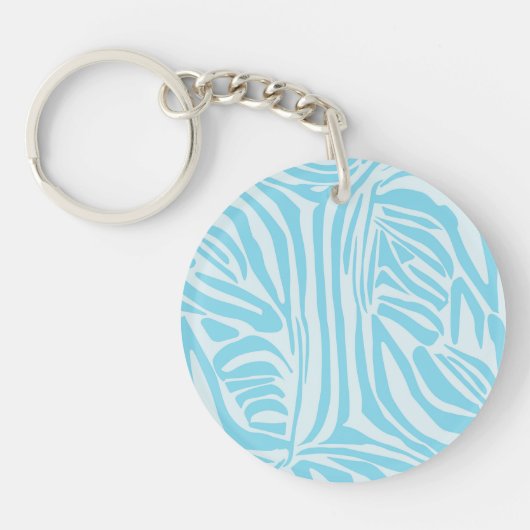 Porte-clés Motif Zèbre Bleu (Devant)
