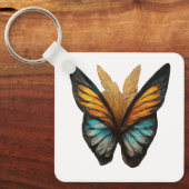 Porte-clés motifs à aile papillon sur la lumière (Recto)