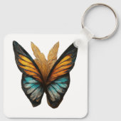 Porte-clés motifs à aile papillon sur la lumière (Dos)