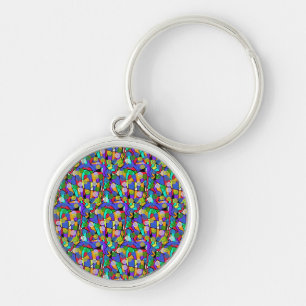 Porte-clés Motifs abstraits tourbillonnants lumineux avec des