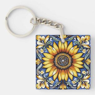 Porte-clés Motifs d'art populaire ukrainien Tournesol 