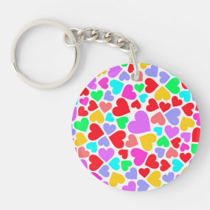 Porte-clés Motifs de cœurs colorés mignons