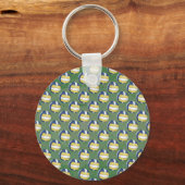 Porte-clés Motifs de volley-ball bleu et jaune (Recto)