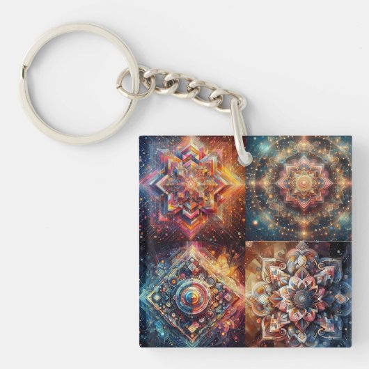 Porte-clés Motifs géométriques complexes (Devant)