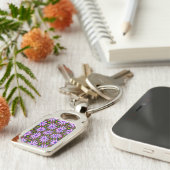 Porte-clés Motifs marguerite violet (Côté )