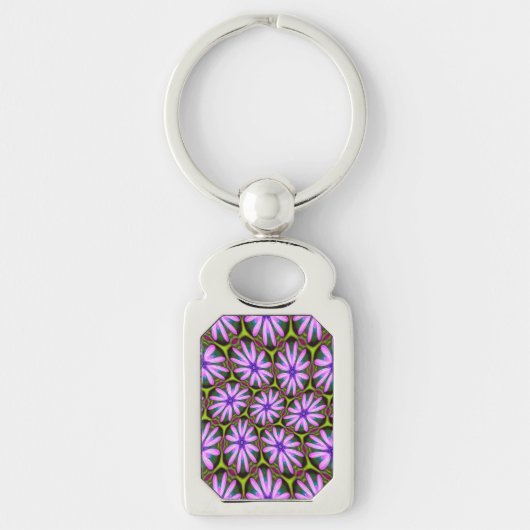 Porte-clés Motifs marguerite violet (Devant)