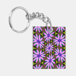 Porte-clés Motifs marguerite violet