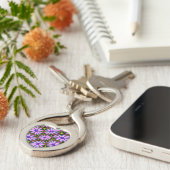 Porte-clés Motifs marguerite violet (Côté )
