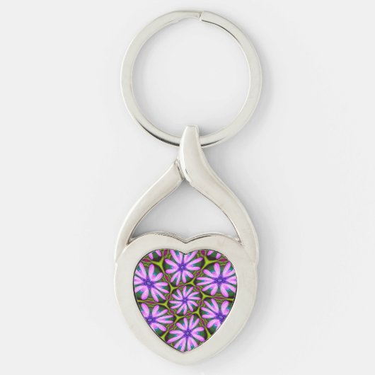 Porte-clés Motifs marguerite violet (Devant)