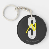 Porte-clés Motivation Acrylic Keychain – Minimal Design (Devant)