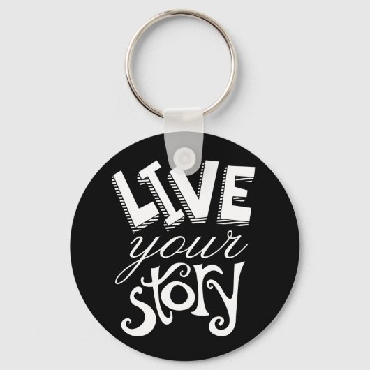 Porte-clés Motivation Live Your Story Porte - clé noir (Recto)