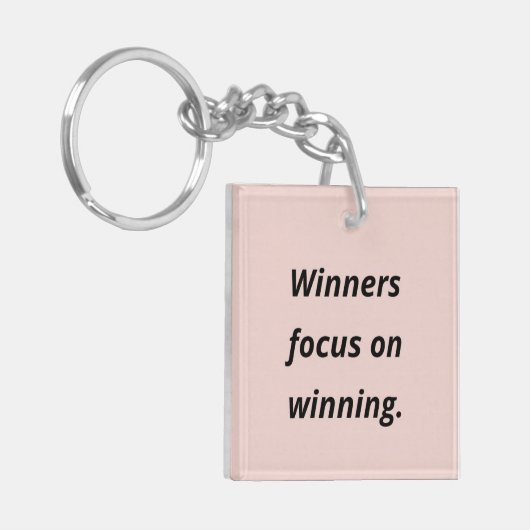 Porte-clés Motivation rose et vert double face (Devant gauche)