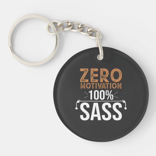 Porte-clés Motivation zéro, 100 Sass (Devant)