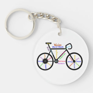 Porte-clés Motivational Bike Mots Inspirants Sports