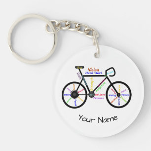 Porte-clés Motivational Bike, vélo, vélo Sport Nom personnali