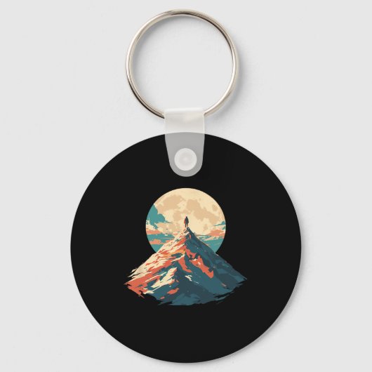 Porte-clés Motivational Mountain Peak Climbing Design - Natur (Recto)