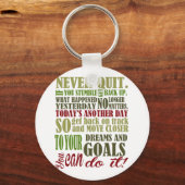 Porte-clés Motivationnel : Ne jamais cesser (Recto)