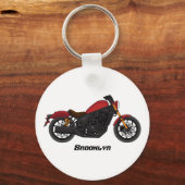 Porte-clés moto de style croiseur cool (Recto)