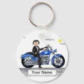 Porte-clés Moto - Dessin féminin (Recto)