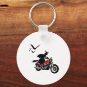 Porte-clés Moto équitation sorcière porte - clés (Recto)