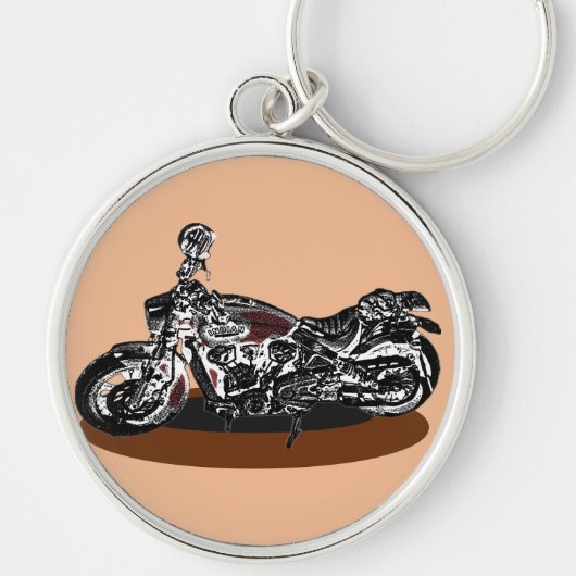 Porte-clés Moto indienne (Devant)