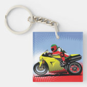 Porte-clés moto jaune (Devant)