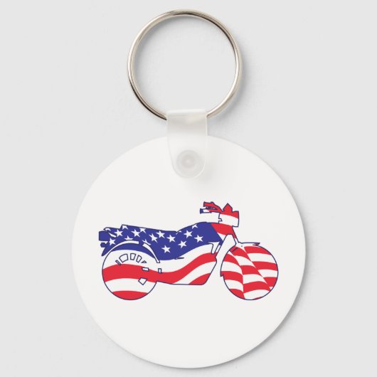 Porte-clés Moto patriotique (Recto)