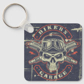 Porte-clés Moto Retro Grunge (Recto)