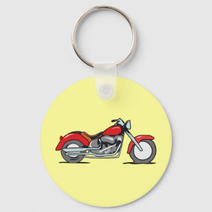 Porte-clés Moto rouge de bande dessinée - motocyclette