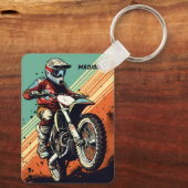 Porte-clés Motocross de nom personnalisé (Verso)