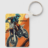 Porte-clés Motocross de nom personnalisé (Verso)