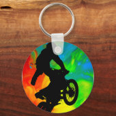 Porte-clés Motocross en fusion solaire (Recto)