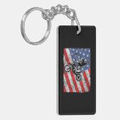 Porte-clés Motocross Patriotic Rider (Devant gauche)