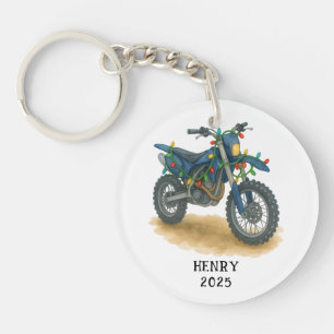 Porte-clés Motocyclette de Noël Dirt Bike personnalisée pour