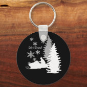 Porte-clés Motoneige Laisser Neige Noir (Recto)