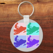 Porte-clés Motoneige/Pop Art (Recto)