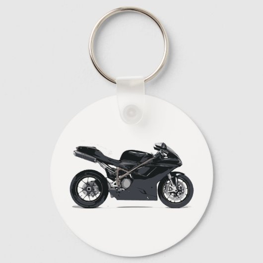 Porte-clés Motorcycle noir rapide (Recto)
